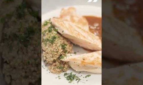 Ici, on cuisine ! Menu d'automne : volaille Anjou Maine, risotto de Quinoa au shizo, champignons