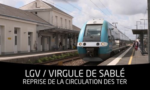 Reprise de la circulation des TER sur la LGV et la virgule de Sablé